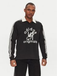 Adidas Polo Rugby JD1091 Czarny Regular Fit. Czarne koszulki polo Adidas, m, bez wzorów, z bawełny, bez kołnierzyka, bez ramiączek. Za 139.99 zł.