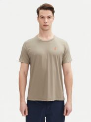 Aulp T-Shirt Tommy Khaki Regular Fit. Brązowe t-shirty sportowe Aulp, bez wzorów, z syntetyku, bez ramiączek, do biegania. Za 59.99 zł.