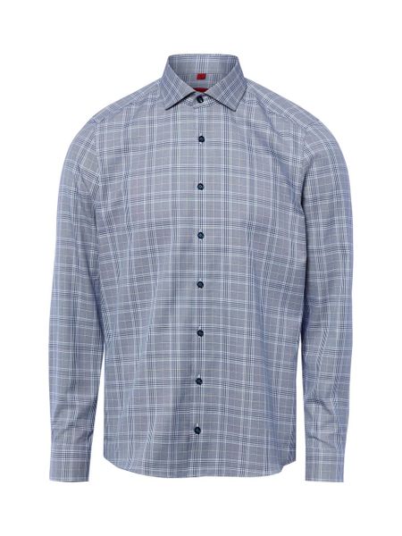 Finshley & Harding koszula biznesowa - non-iron Mężczyźni Slim Fit Bawełna niebieski|biały, 44. Białe koszule Finshley & Harding, m, bez wzorów, z bawełny, bez kołnierzyka, bez ramiączek. Za 159.95 zł.