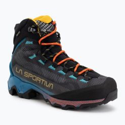 Buty trekkingowe męskie La Sportiva Aequalibrum Hike GTX. Czarne buty turystyczne La Sportiva, bez wzorów, z gore-texu, przed kolano, bez zapięcia, trekkingowe, gore-tex. Za 999.99 zł.