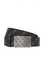Guess Pasek Męski BM7850 P5440 Czarny. Czarne paski Guess, z aplikacjami, ze skóry. Za 239.99 zł.