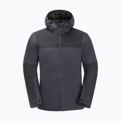 Kurtka zimowa męska Jack Wolfskin Jasper Ins. Szare kurtki Jack Wolfskin, na zimę, l, bez wzorów, z puchu, bez kaptura. Za 745.15 zł.