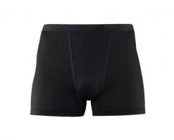 Bokserki termoaktywne Devold Breeze Merino 150 Boxer. Czarne bielizna termoaktywna Devold, l, bez wzorów, z materiału, bez ramiączek, trekkingowe. Za 208.99 zł.