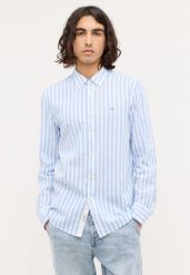 Męska Koszula MUSTANG Rawlins Linen Stripe Bold 1015235 12596. Koszule Mustang, m, bez wzorów, bez kołnierzyka, bez ramiączek. Za 139.99 zł.
