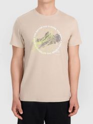 4F Koszulka w kolorze beżowym rozmiar: M. Brązowe bezrękawniki 4F, m, bez wzorów, z bawełny, bez kołnierzyka, bez ramiączek. Za 37.21 zł.