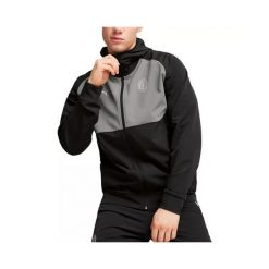 Kurtka z dresu Milan AC 2024/25. Czarne kurtki Puma, bez wzorów, z dresówki, bez kaptura. W wyprzedaży za 297.85 zł.