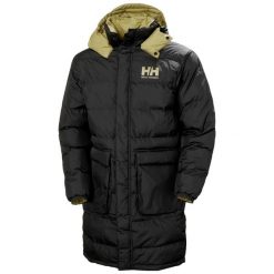 Kurtka puchowa Helly Hansen Yu. Czarne kurtki Helly Hansen, na zimę, m, bez wzorów, z puchu, bez kaptura. W wyprzedaży za 882.50 zł.