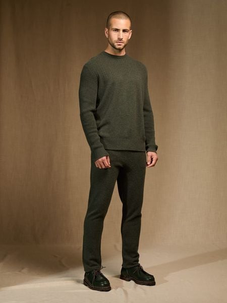 Perfect Cashmere Kaszmirowy sweter "Steven" w kolorze khaki rozmiar: L. Brązowe swetry nierozpinane Perfect Cashmere, l, bez wzorów, z kaszmiru, bez kołnierzyka, bez ramiączek. Za 424.06 zł.