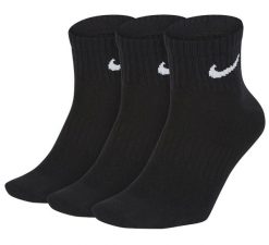 Skarpetki Nike Nike Codziennie Lekkie Dorosłych. Czarne skarpetki sportowe Nike, bez wzorów, z bawełny. Za 151.99 zł.