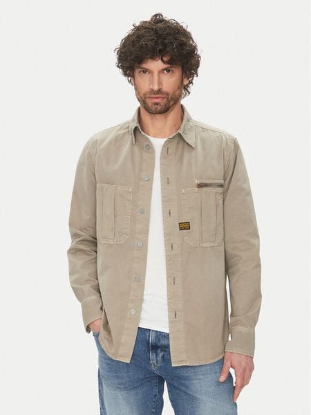 G-Star Raw Koszula D26058 D947 H120 Szary Regular Fit. Szare koszule G-Star, m, bez wzorów, z bawełny, bez kołnierzyka, bez ramiączek. Za 309.99 zł.