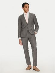 BOSS Garnitur H-Huge 50535023 Szary Slim Fit. Szare garnitury Boss, m, bez wzorów, z wełny. Za 2,099.00 zł.