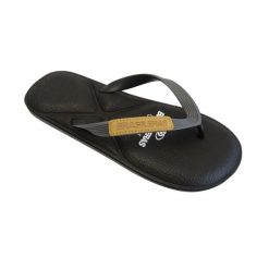 Espadryle Człowiek Brasileras Palec Czarny antypoślizgowymi gumowymi podeszwami. Czarne japonki BRASILERAS, bez wzorów, z gumy. Za 63.99 zł.