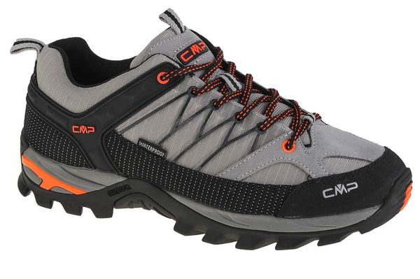 Buty trekkingowe męskie, CMP Rigel Low. Brązowe buty turystyczne CMP, bez wzorów, z materiału, przed kostkę, bez zapięcia, trekkingowe. Za 349.99 zł.
