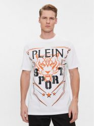 Plein Sport T-Shirt SADC MTK6916 SJY001N Biały Regular Fit. Białe t-shirty sportowe Plein Sport, bez wzorów, z bawełny, bez ramiączek. Za 649.99 zł.