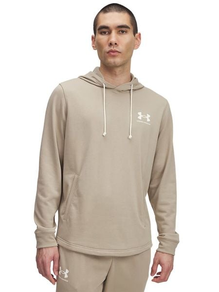 Under Armour Bluza funkcyjna w kolorze beżowym rozmiar: M. Brązowe t-shirty sportowe Under Armour, bez wzorów, z materiału, bez ramiączek, outdoorowe. Za 117.99 zł.