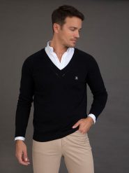 SIR RAYMOND TAILOR Sweter "Arma" w kolorze czarnym rozmiar: XXL. Czarne swetry nierozpinane Sir Raymond Tailor, xxl, bez wzorów, z bawełny, bez kołnierzyka, bez ramiączek. Za 145.26 zł.