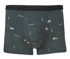 Bokserki Obcisłe, Grafitowe w Samochody, Bawełniane, Majtki z Elastanem -ALTIES. Szare bokserki Alties, l, bez wzorów, z bawełny. Za 35.00 zł.