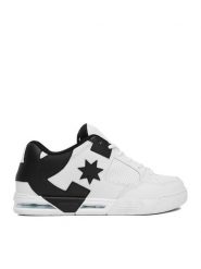 DC Shoes Sneakersy EO-DC COMMAND DC02220102 Biały. Białe buty sportowe casual DC Shoes, bez wzorów, ze skóry, bez zapięcia. Za 399.99 zł.