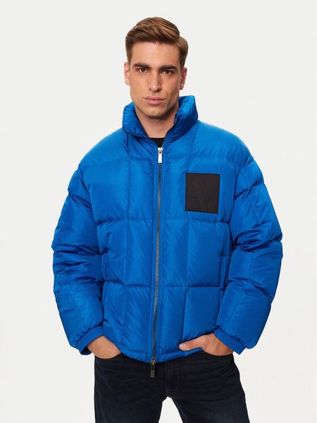 Armani Exchange Kurtka puchowa 6DZB21 ZN4XZ 15DS Niebieski Regular Fit. Niebieskie kurtki Armani Exchange, l, bez wzorów, z puchu, bez kaptura. Za 1,749.00 zł.