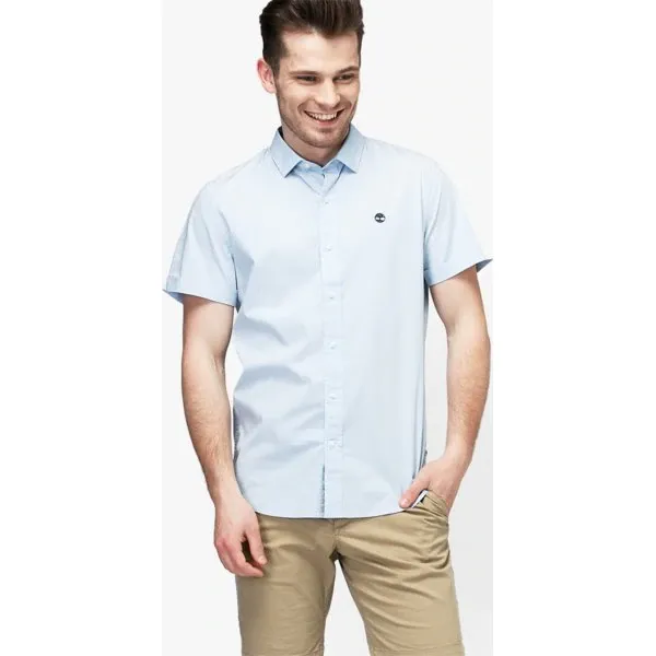 Timberland Koszula Ss Eastham River Stretch Poplin Shirt Sli , niebieski, rozmiar XXL. Niebieskie koszule Timberland, na lato, m, bez wzorów, z bawełny, bez kołnierzyka, bez ramiączek. W wyprzedaży za 199.99 zł.