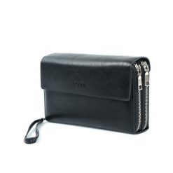 Portfel męski do ręki SW36 BLACK. Czarne portfele bez wzorów, z materiału. Za 69.89 zł.