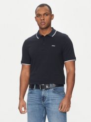 BOSS Polo Parlay 190 50494697 Granatowy Regular Fit. Niebieskie koszulki polo Boss, m, bez wzorów, z bawełny, bez kołnierzyka, bez ramiączek. Za 259.99 zł.
