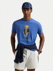 Polo Ralph Lauren T-Shirt 710958193001 Niebieski Regular Fit. Niebieskie koszulki polo Polo Ralph Lauren, m, bez wzorów, z bawełny, bez kołnierzyka, bez ramiączek. Za 409.99 zł.