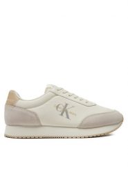 Calvin Klein Jeans Sneakersy Retro Runner Low Mix Mtl YM0YM01032 Écru. Buty sportowe casual Calvin Klein Jeans, bez wzorów, z jeansu, bez zapięcia. Za 329.99 zł.