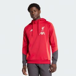 Bluza z kapturem Liverpool FC Tiro 25 Competition Training. Czerwone bluzy z kapturem Adidas, bez wzorów, z kapturem. Za 279.00 zł.