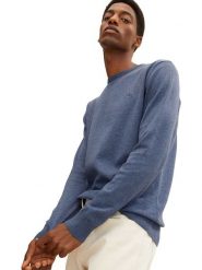 Tom Tailor Sweter w kolorze szaroniebieskim rozmiar: M. Niebieskie swetry nierozpinane Tom Tailor, m, bez wzorów, z bawełny, bez kołnierzyka, bez ramiączek. Za 73.93 zł.