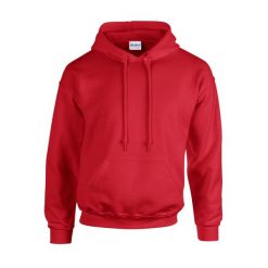 Bluza Z Kapturem Dla Dorosłych Unisex Heavy Blend. Czerwone bluzy GILDAN, m, bez wzorów, z kapturem. Za 92.99 zł.