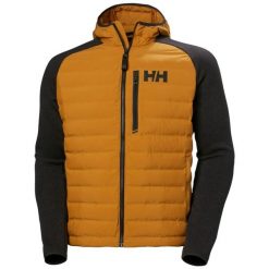 Kurtka z kapturem Helly Hansen Arctic Ocean Hybrid Insulator. Żółte kurtki Helly Hansen, xl, bez wzorów, z dzianiny, z kapturem. Za 802.40 zł.