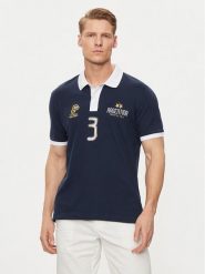 La Martina Polo YMP305 PK001 Granatowy Regular Fit. Niebieskie koszulki polo La Martina, m, bez wzorów, z bawełny, bez kołnierzyka, bez ramiączek. Za 389.99 zł.