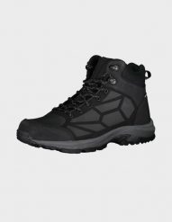Buty trekkingowe męskie Halti Polaris Mid DX. Czarne buty turystyczne Halti, bez wzorów, z gumy, bez zapięcia, trekkingowe. Za 449.99 zł.