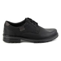 KOMODO Buty męskie skórzane trapery 897K czarne. Czarne trapery ze skóry, bez zapięcia. Za 377.80 zł.