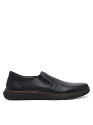 Rieker Półbuty 10450-00 Czarny. Czarne eleganckie półbuty Rieker, bez wzorów, ze skóry, bez obcasa, bez zapięcia. Za 359.99 zł.