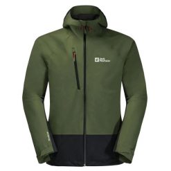 Męska Kurtka Eagle Peak. Zielone kurtki Jack Wolfskin, l, bez wzorów, z materiału, z kapturem. Za 713.99 zł.