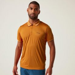 Remex II męska koszulka polo. Brązowe koszulki polo Regatta, m, bez wzorów, bez kołnierzyka, bez ramiączek. Za 113.45 zł.