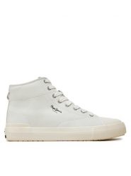 Pepe Jeans Sneakersy Ben Moon M PMS31064 Biały. Białe buty sportowe casual Pepe Jeans, bez wzorów, z jeansu, bez zapięcia. Za 299.99 zł.