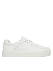Calvin Klein Sneakersy Clean Cup Low Laceup Mono HM0HM01899 Biały. Białe buty sportowe casual CALVIN KLEIN, bez wzorów, ze skóry, bez zapięcia. Za 649.99 zł.