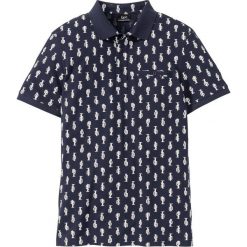 Shirt polo z nadrukiem Regular Fit bonprix ciemnoniebieski z nadrukiem. Koszulki polo marki bonprix, z nadrukiem, polo. Za 49.99 zł.