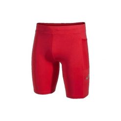 Legginsy Joma Elite X czerwone do biegania. Czerwone legginsy długie sportowe Joma, bez wzorów, z materiału, do biegania. Za 287.50 zł.