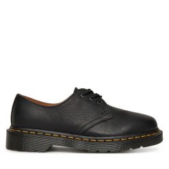 Półbuty Dr. Martens. Czarne eleganckie półbuty Dr. Martens, bez wzorów, bez obcasa, bez zapięcia. Za 579.99 zł.