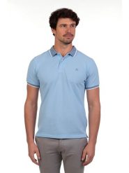 The Time of Bocha Koszulka polo w kolorze błękitnym rozmiar: XXL. Niebieskie koszulki polo The Time of Bocha, xxl, bez wzorów, z bawełny, bez kołnierzyka, bez ramiączek. Za 128.25 zł.