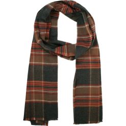 Szalik Miękki Popielato-Pomarańczowy w Kratkę, Męski V.Fraas -Cashmink. Szare szaliki V. Fraas, bez wzorów, z materiału. Za 59.00 zł.