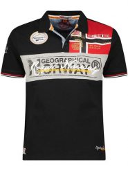 Geographical Norway Koszulka polo "Kidney" w kolorze czarnym rozmiar: L. Czarne koszulki polo Geographical Norway, l, bez wzorów, z bawełny, bez kołnierzyka, bez ramiączek. Za 101.70 zł.