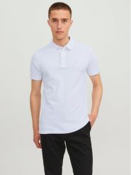 Jack&Jones Polo Paulos 12136668 Biały Slim Fit. Białe koszulki polo Jack&Jones, m, bez wzorów, z bawełny, bez kołnierzyka, bez ramiączek. Za 79.99 zł.