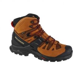 Buty trekkingowe męskie Salomon Quest 4 Gtx. Brązowe trekkingi Salomon, bez wzorów, z materiału, za kostkę, bez zapięcia. Za 1,066.00 zł.