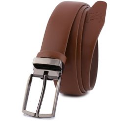 Pasek męski BELTIMORE r.130-145 cm E38 brązowy. Brązowe paski bez wzorów. Za 65.99 zł.