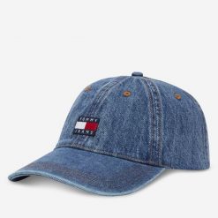 Czapka z daszkiem Tommy Hilfiger. Niebieskie czapki z daszkiem Tommy Hilfiger, bez wzorów. Za 119.99 zł.